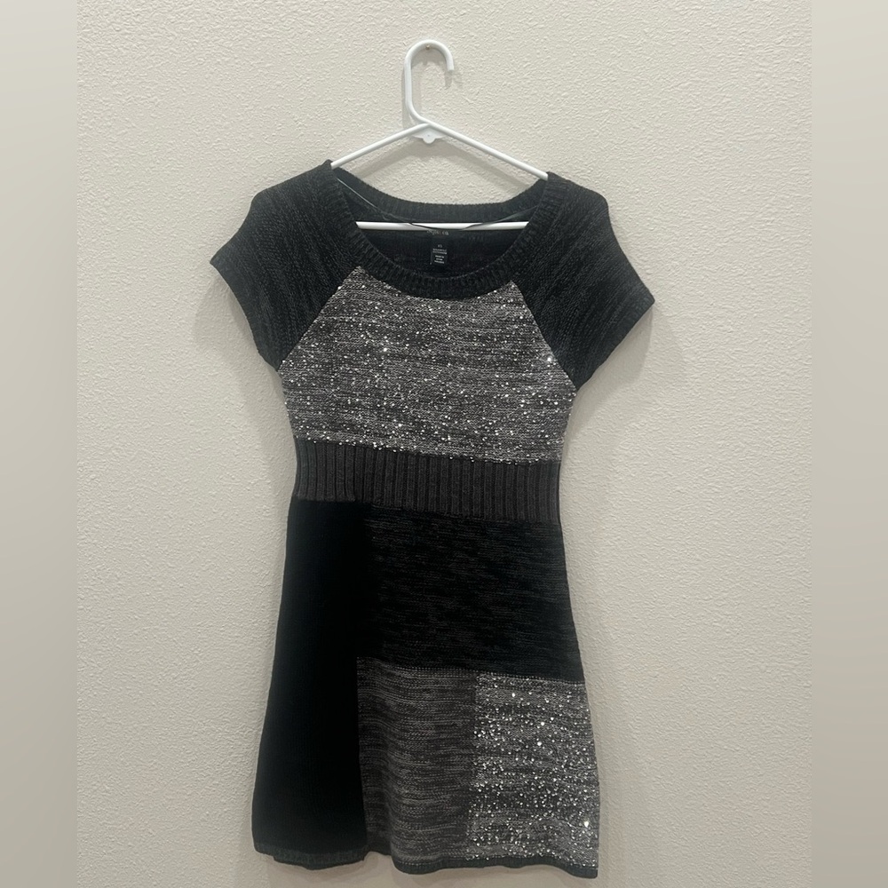Style & Co. Black and Gray Mini Dress